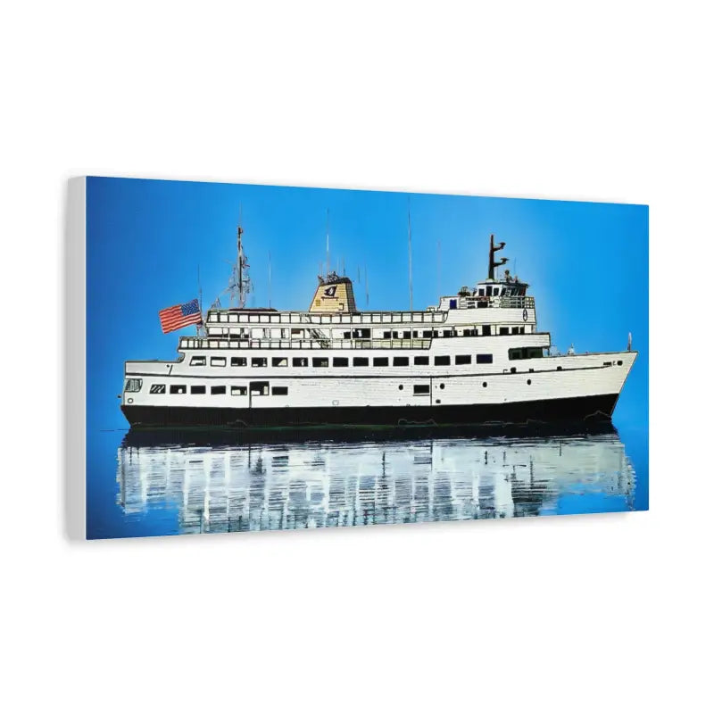 Ocean State Styles Canvas Art Block Island Ferry Stretched