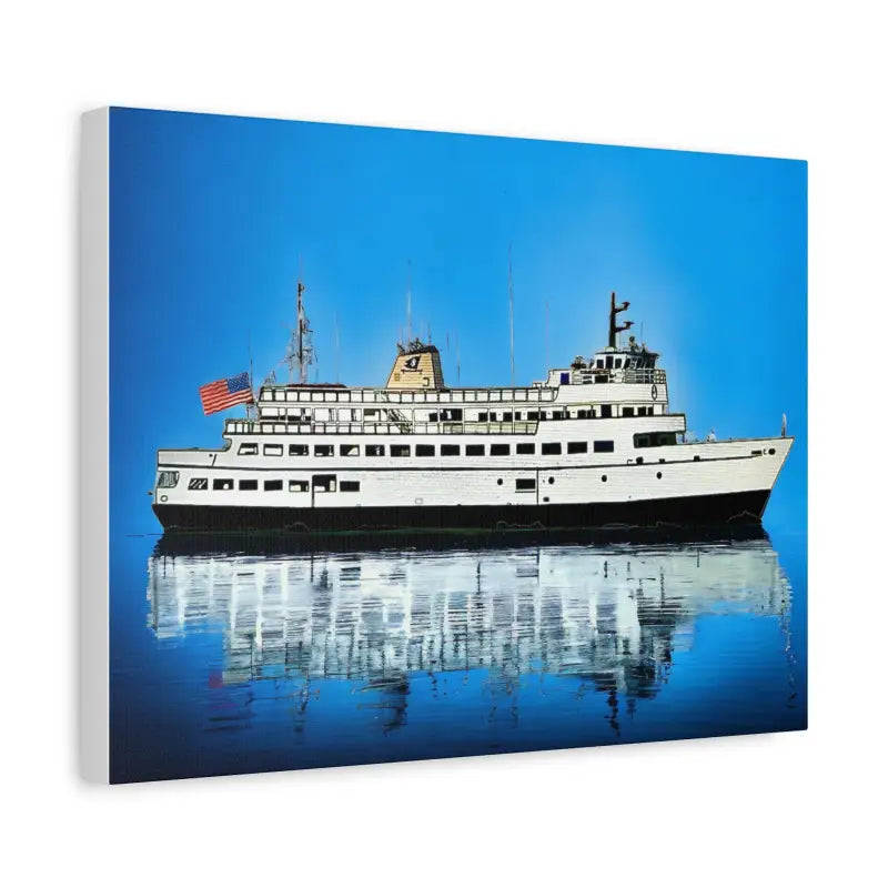 Ocean State Styles Canvas Art Block Island Ferry Stretched