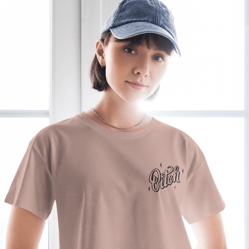 Magical Bitch Embroidered Crop Top