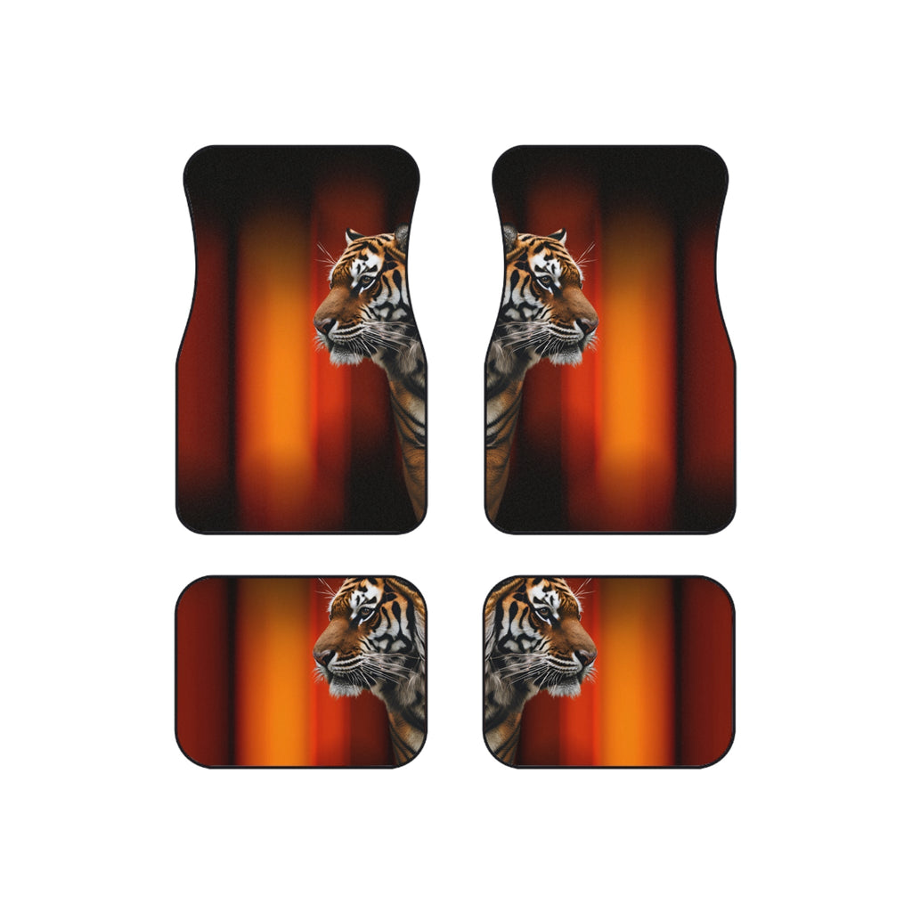 Majestic Tiger Car Mats - Set of 4 | Durable Auto Accessories for Nature Lovers