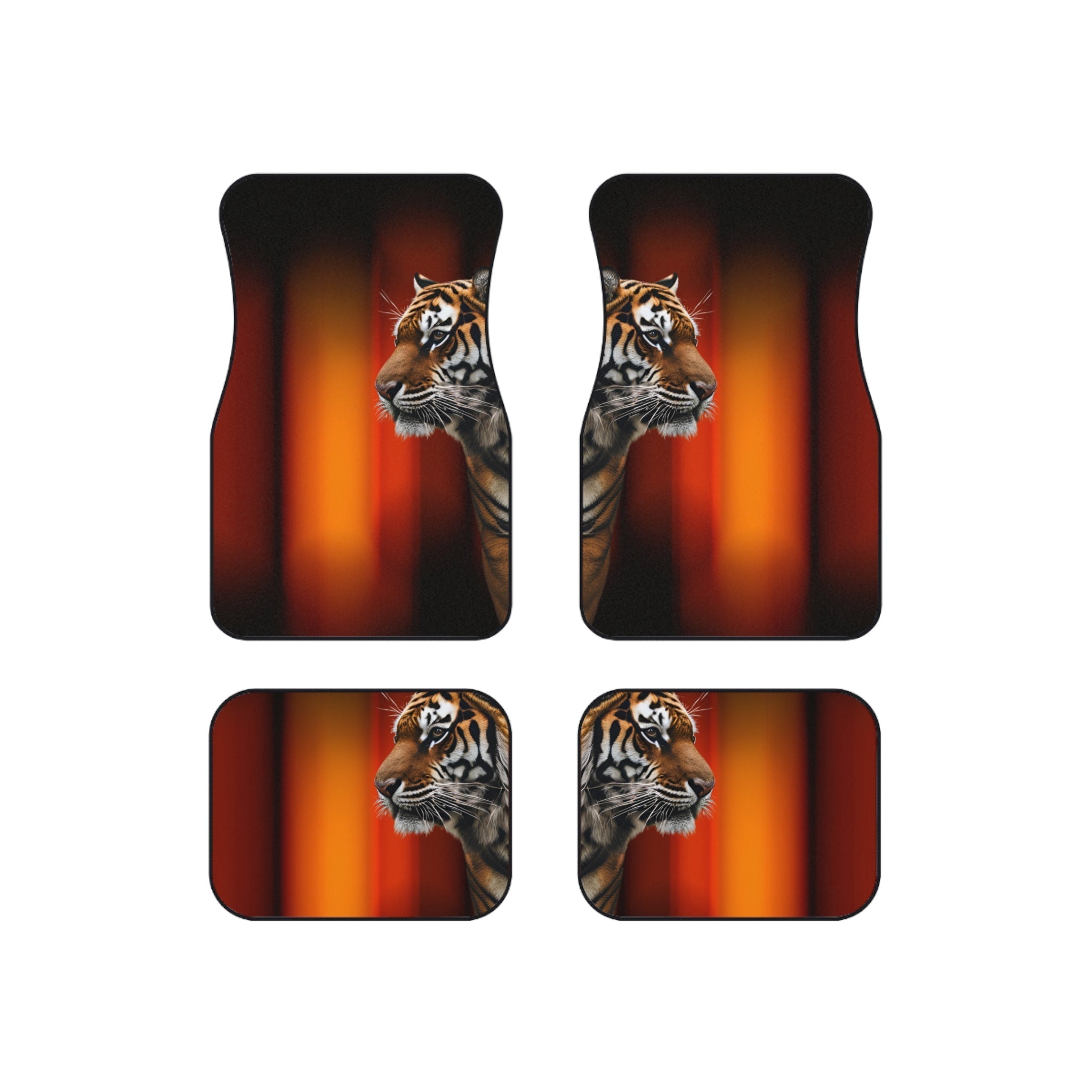 Majestic Tiger Car Mats - Set of 4 | Durable Auto Accessories for Nature Lovers