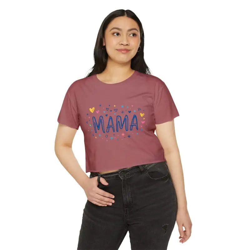 Ocean State Styles Mama Crop Top Women Festival Wear