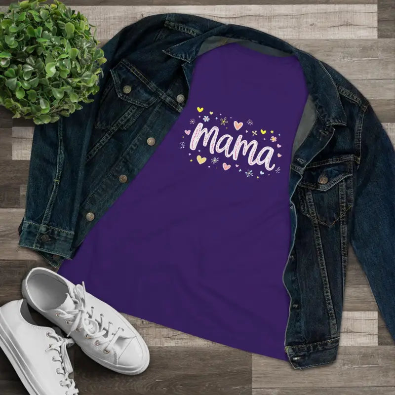 Ocean State Styles T Shirt Mama Heart Womens Cotton Classic