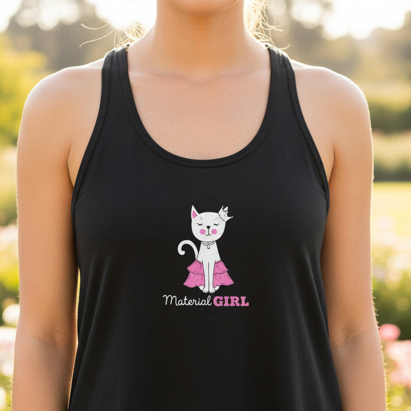 Material Girl Flowy Racerback Tank Top for Women