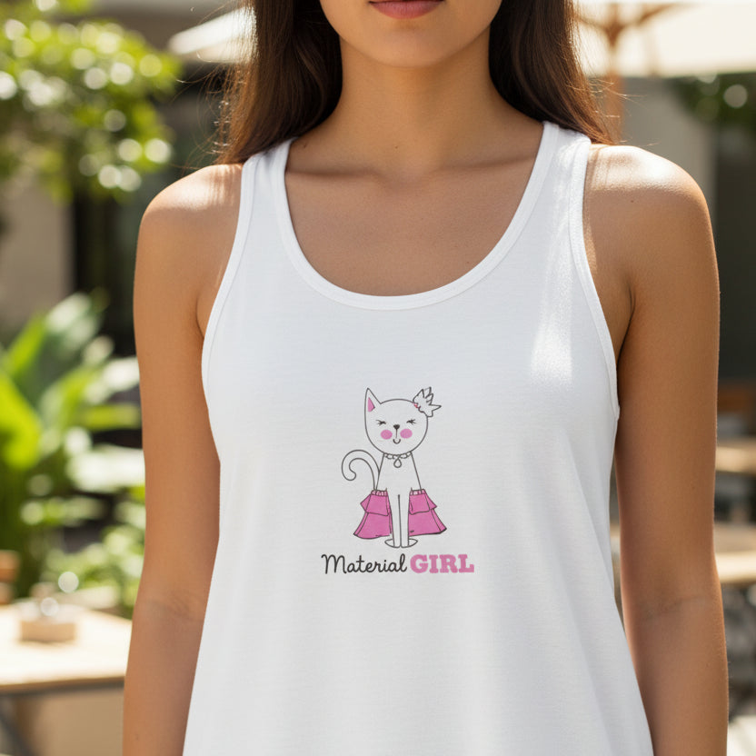 Material Girl Flowy Racerback Tank Top for Women