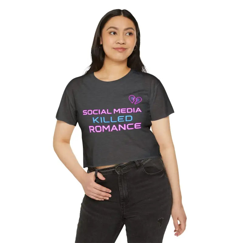 Ocean State Styles T Shirt Social Media Killed Romance Women
