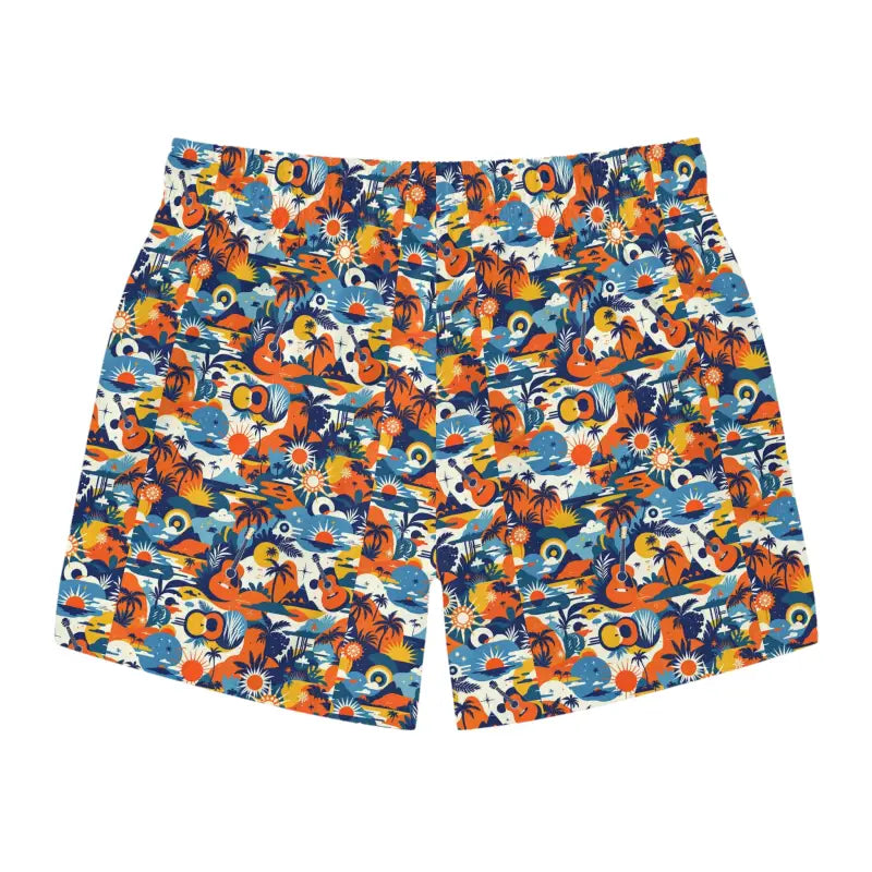 Ocean State Styles Unbranded Mens Tropical Print Swim Trunks