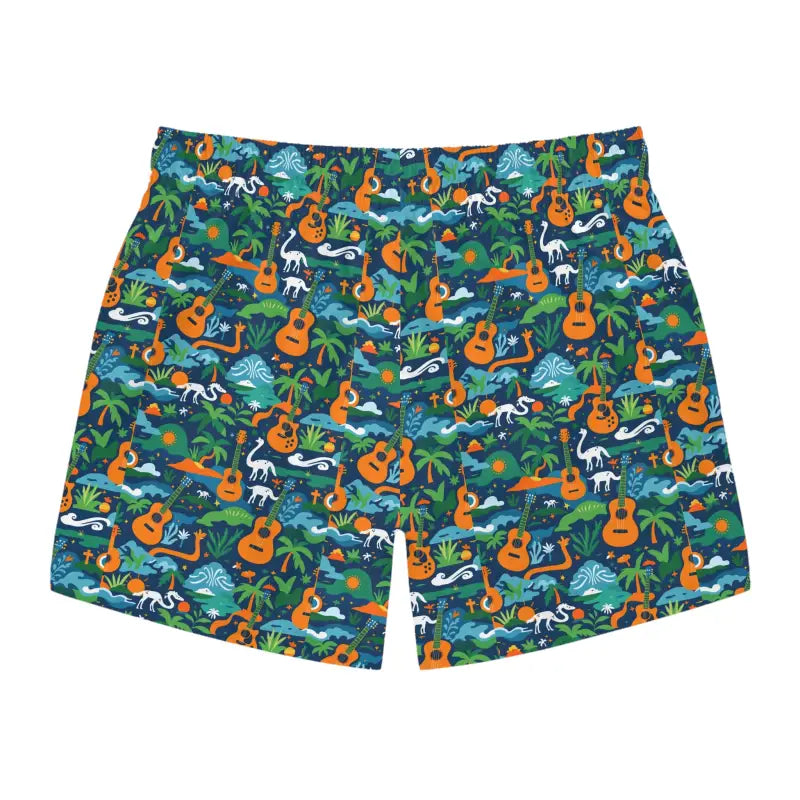 Ocean State Styles Swim Trunks Tropical Guitar Patterned