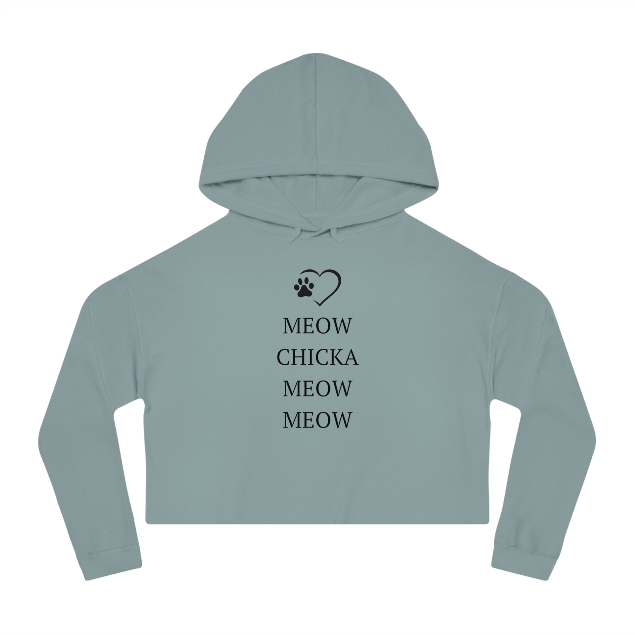 Meow Chicka Meow Meow Cropped Hooded Sweatshirt