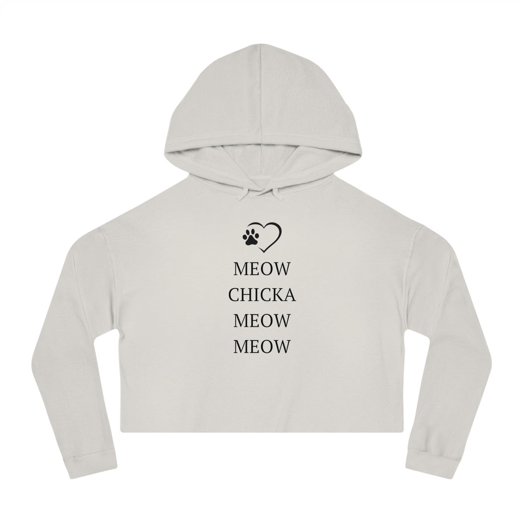 Meow Chicka Meow Meow Cropped Hooded Sweatshirt