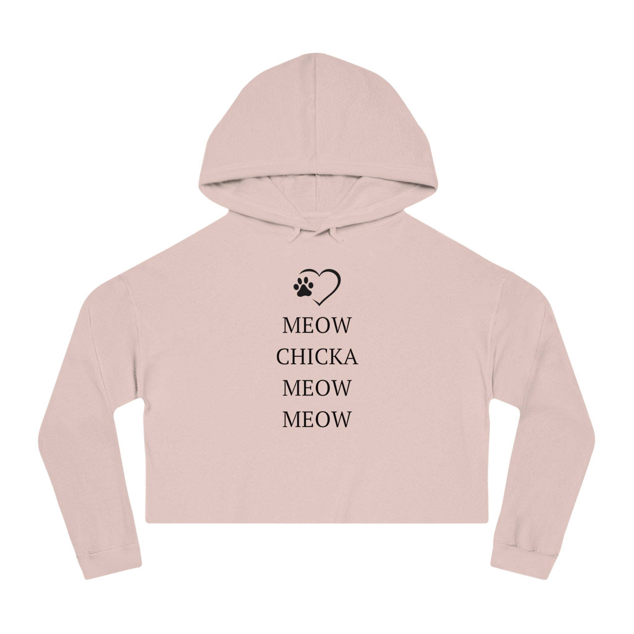 Meow Chicka Meow Meow Cropped Hooded Sweatshirt