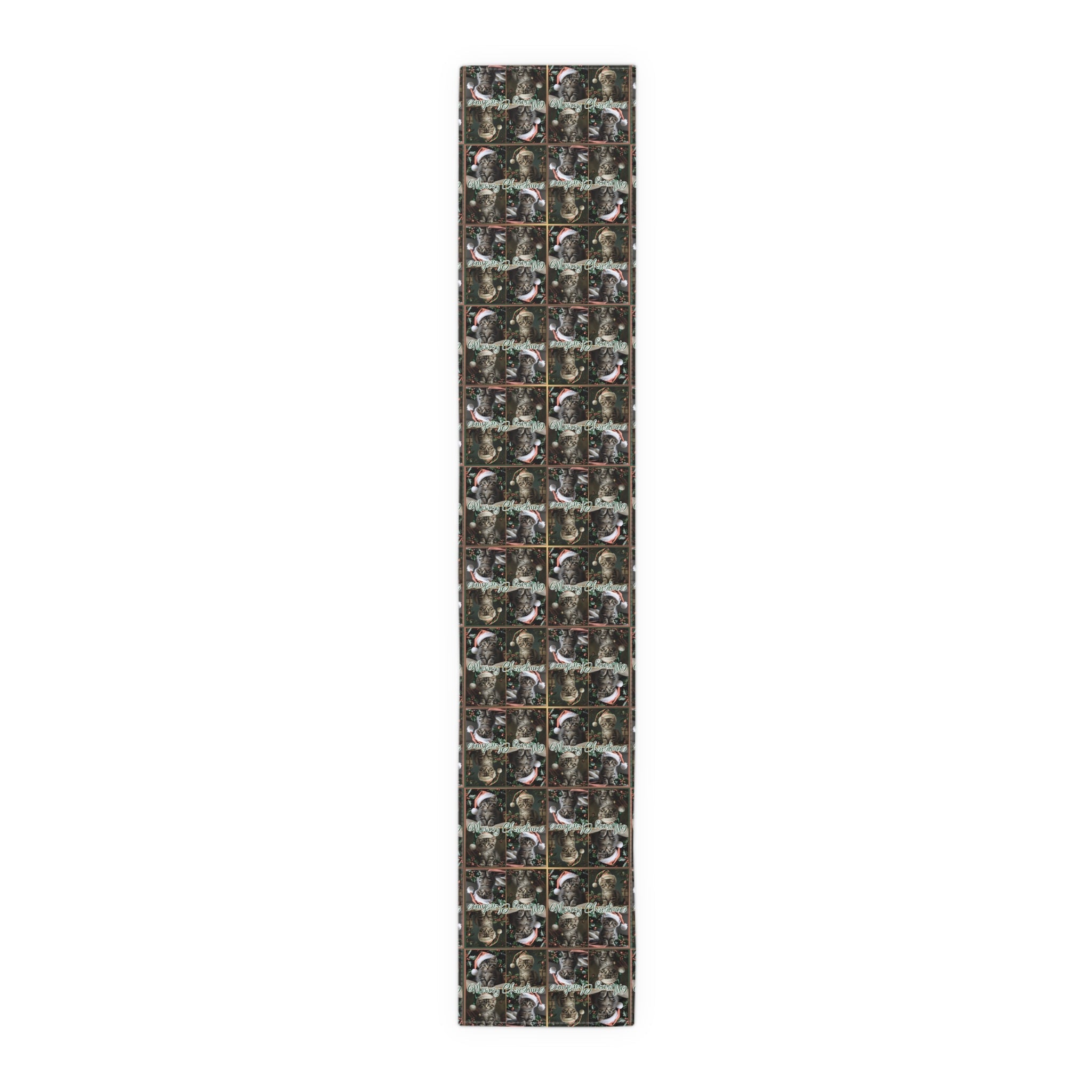 Meowy Christmas Festive Table Runner