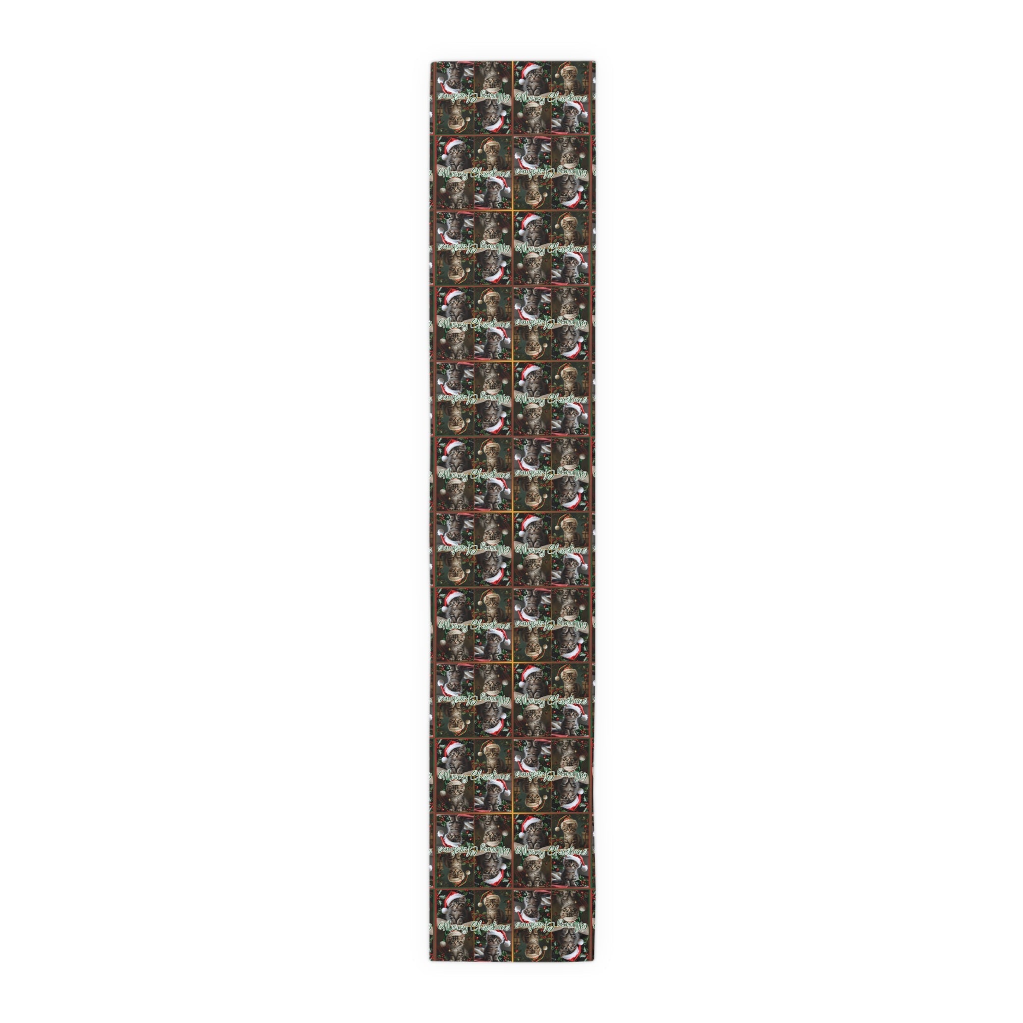 Meowy Christmas Festive Table Runner