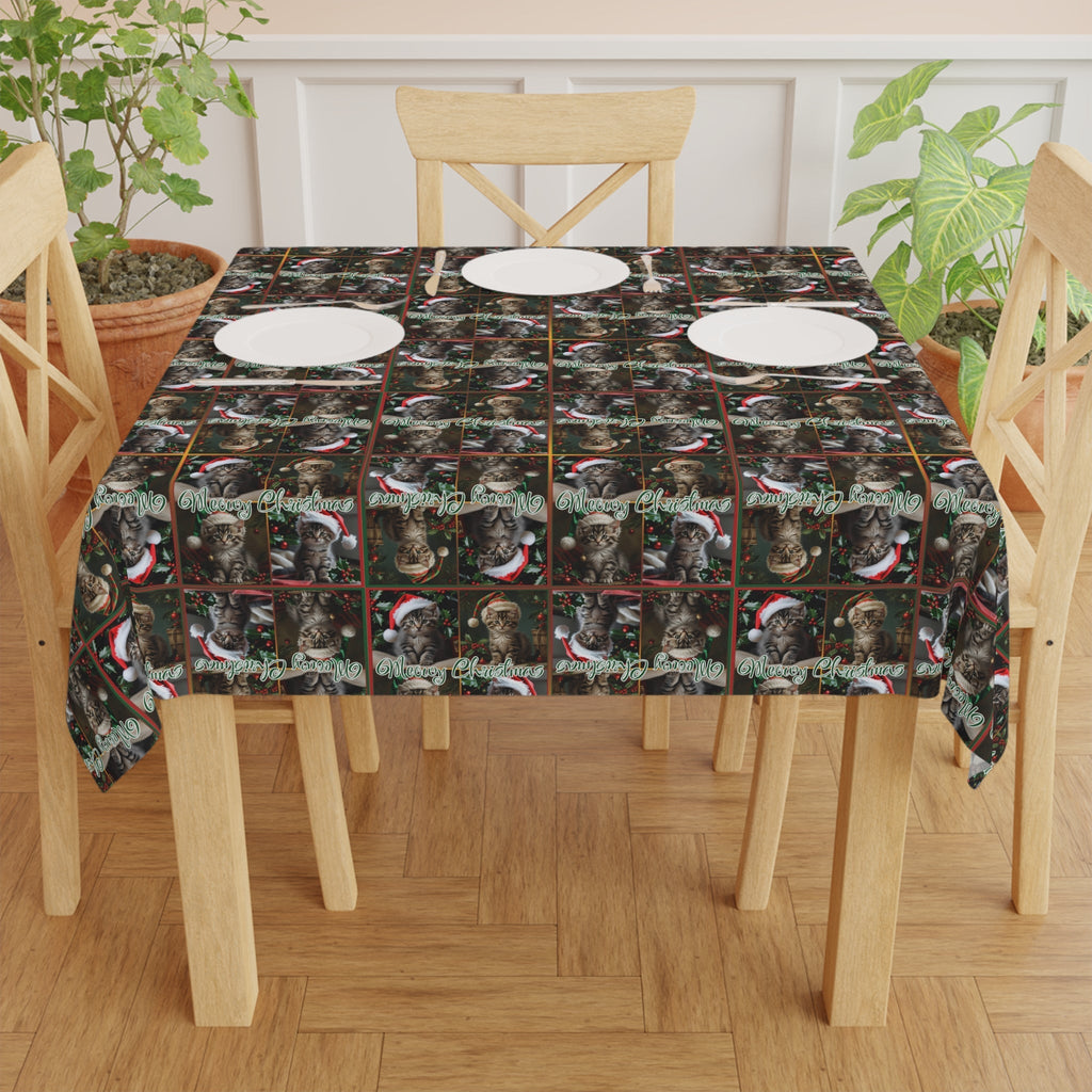 Meowy Christmas Festive Tablecloth