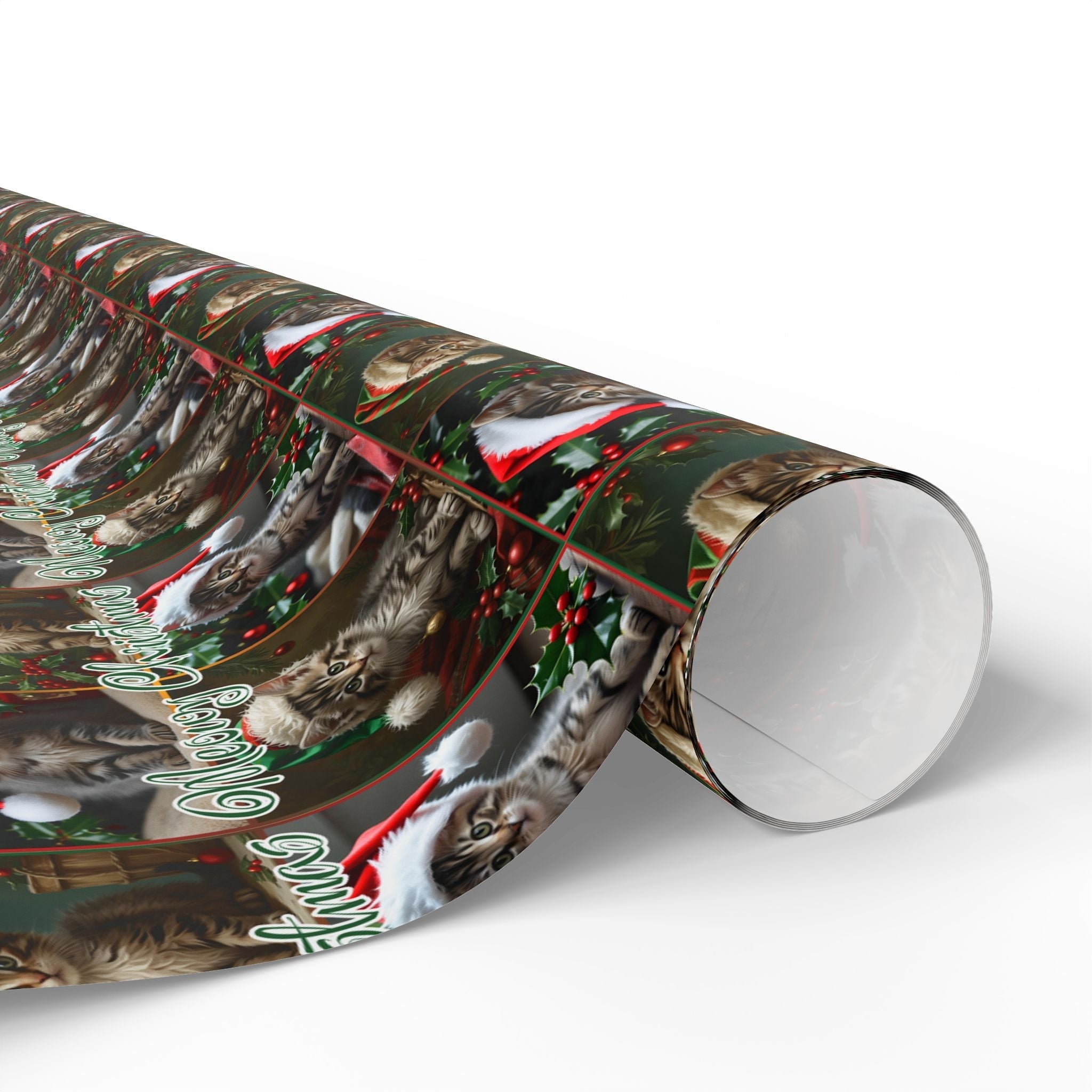 Meowy Christmas Kitten Themed Gift Wrap