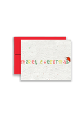 Whimsical Merry Christmas Wildflower Seed Paper Card