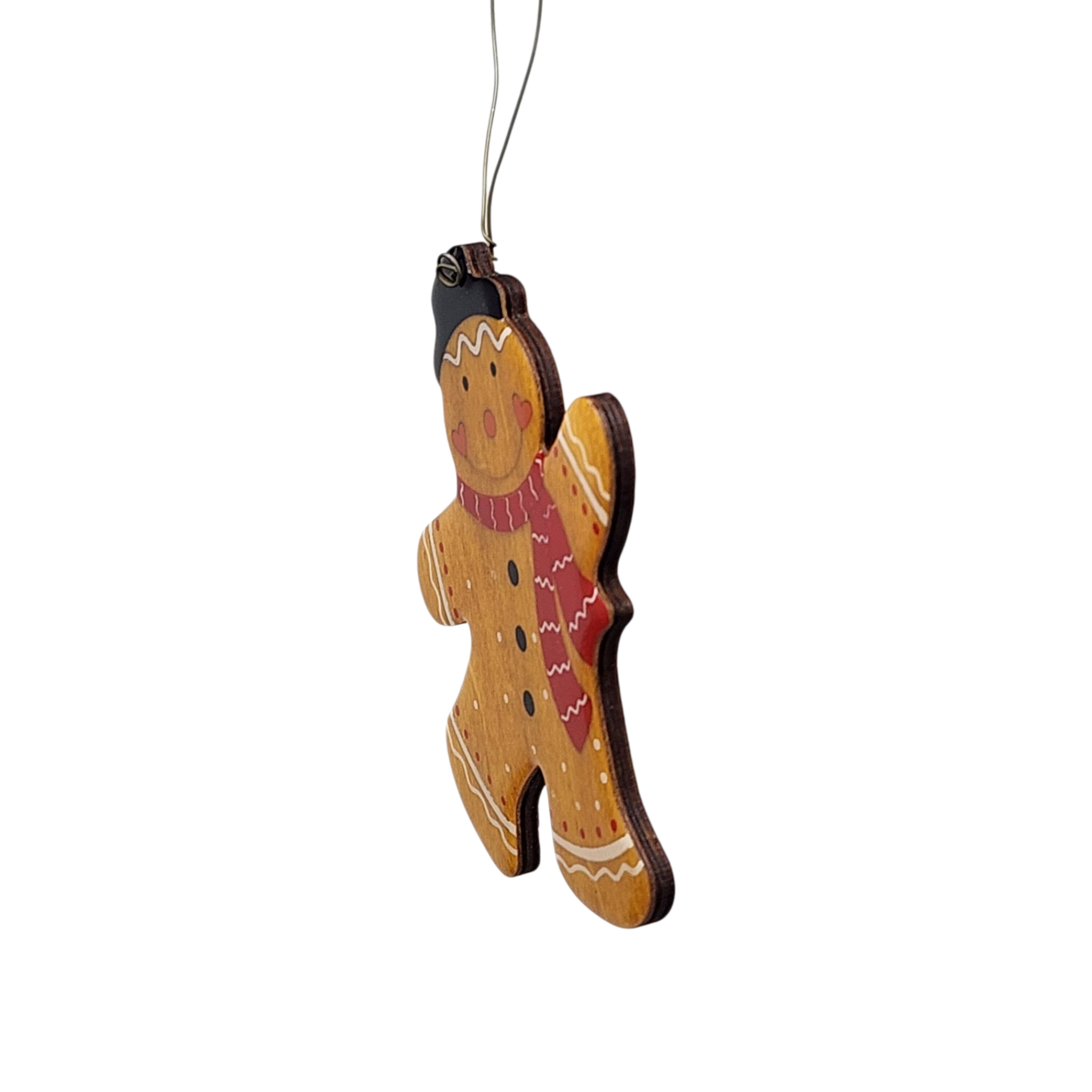 Gingerbread Man Ornament in Tophat