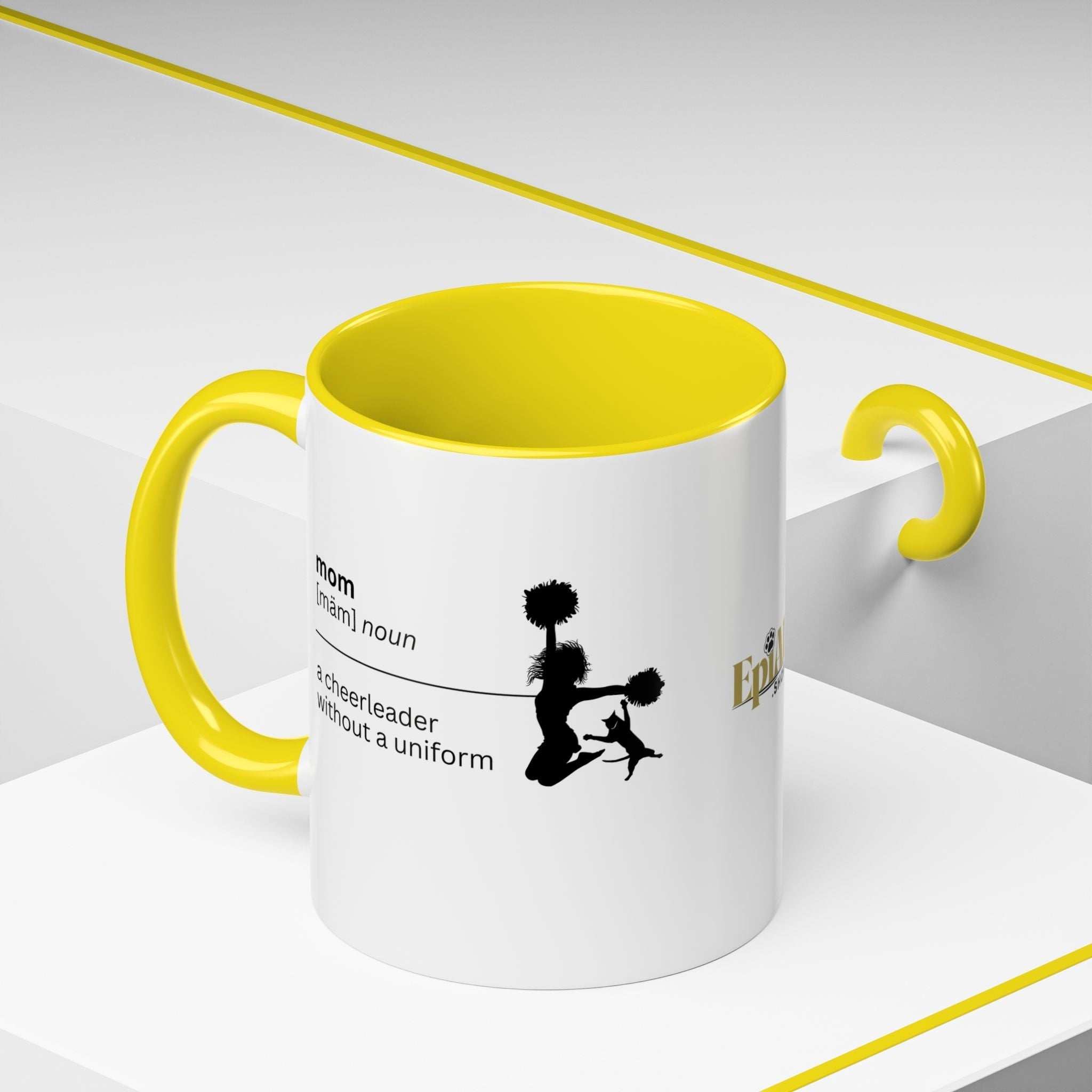 Mom Cheerleader Accent Coffee Mug - Perfect Gift for Moms