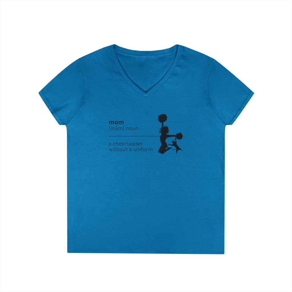 Mom Definition V-Neck T-Shirt - Cheerleader