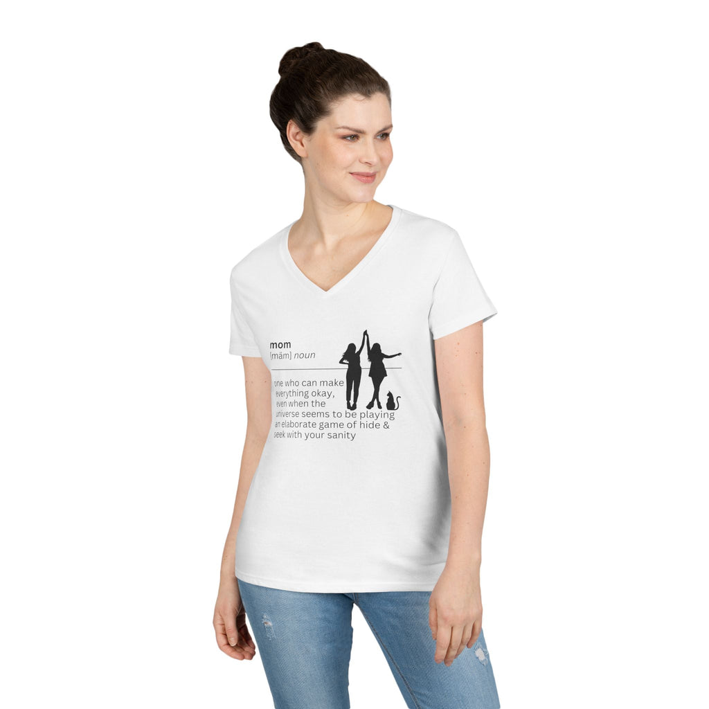 Mom Definition V-Neck T-Shirt - Everything Okay