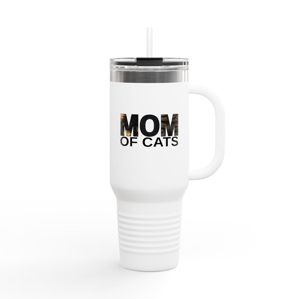 Mom of Cats Insulated Travel Mug - 40oz Coffee Tumbler for Cat Lovers