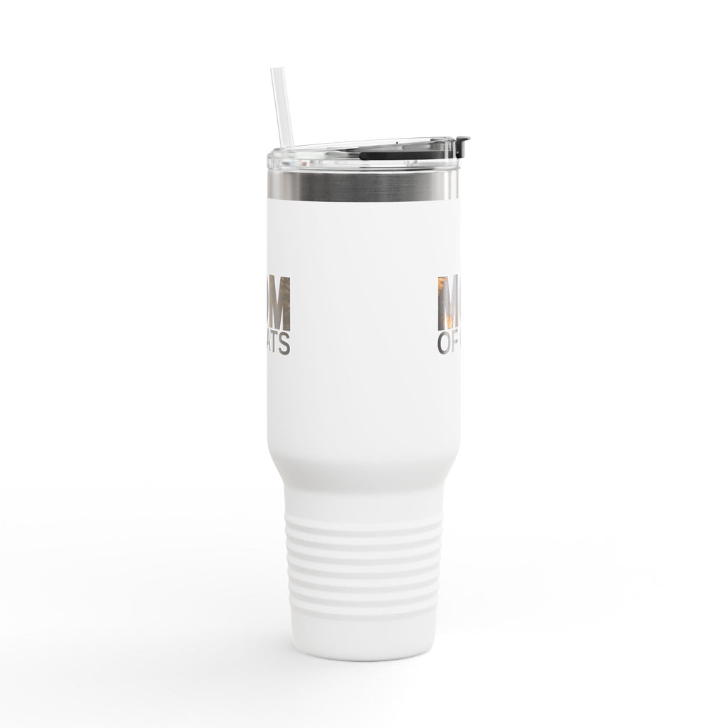 Mom of Cats Insulated Travel Mug - 40oz Coffee Tumbler for Cat Lovers