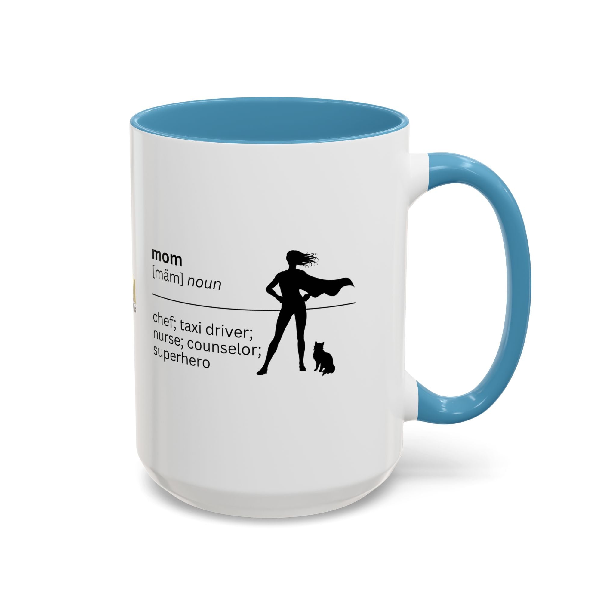 Mom Superhero Accent Coffee Mug - Perfect Gift for Moms