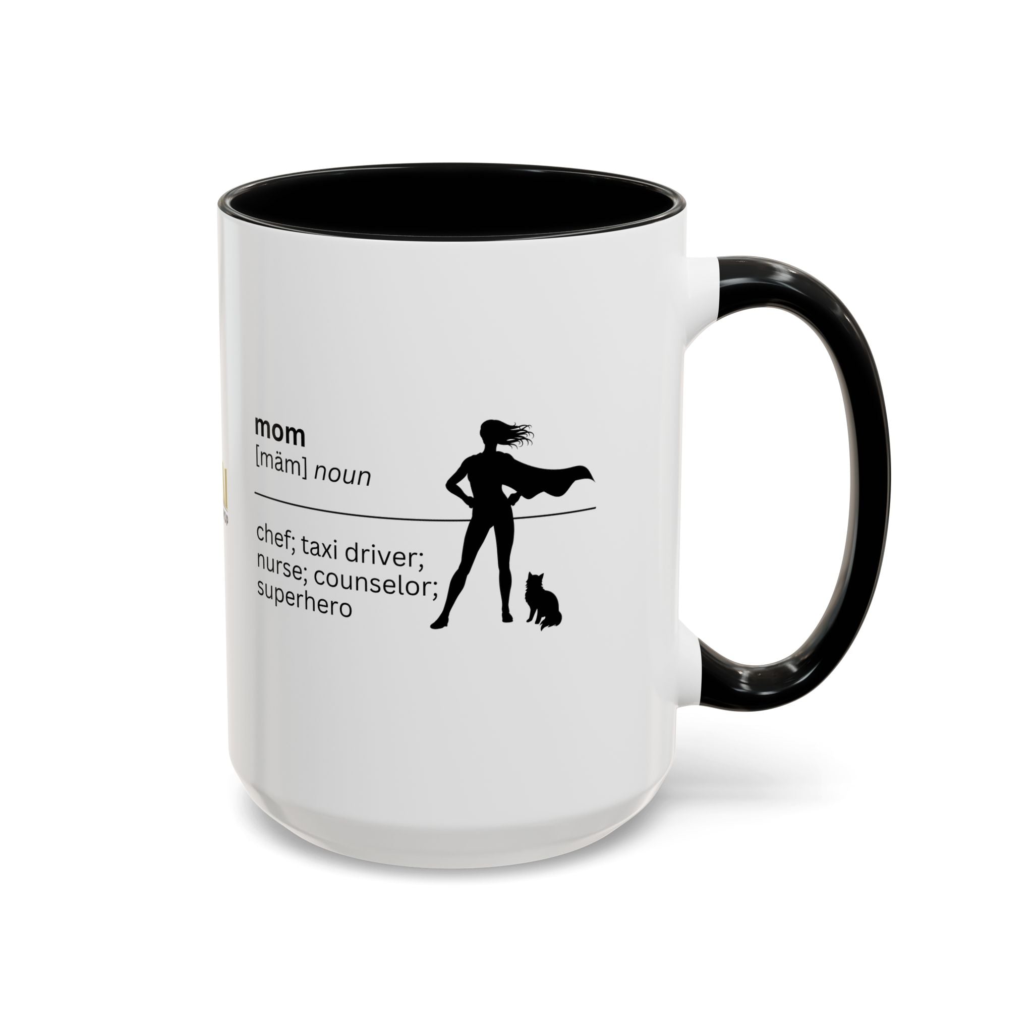 Mom Superhero Accent Coffee Mug - Perfect Gift for Moms