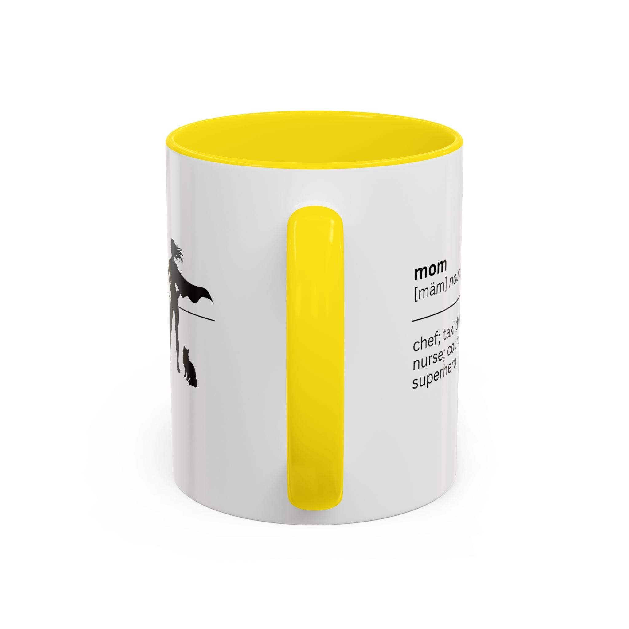 Mom Superhero Accent Coffee Mug - Perfect Gift for Moms