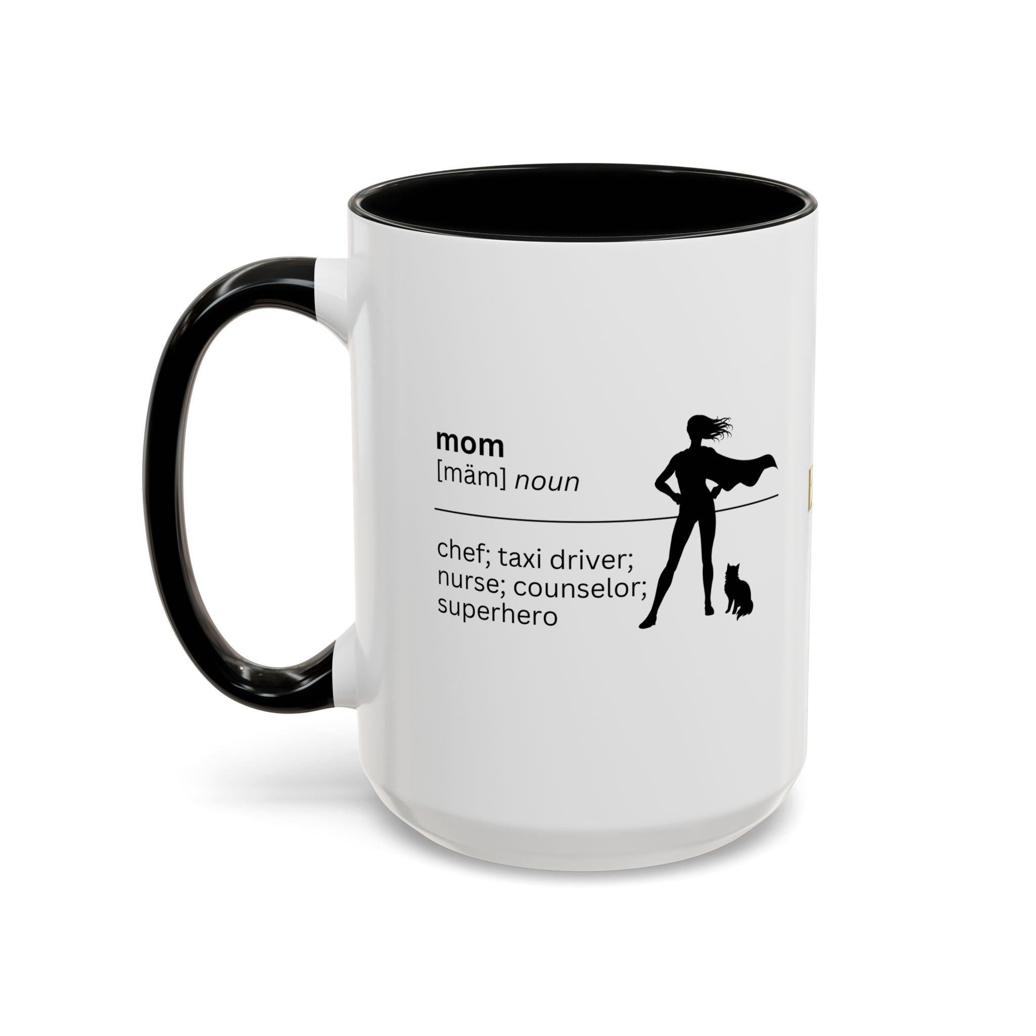 Mom Superhero Accent Coffee Mug - Perfect Gift for Moms