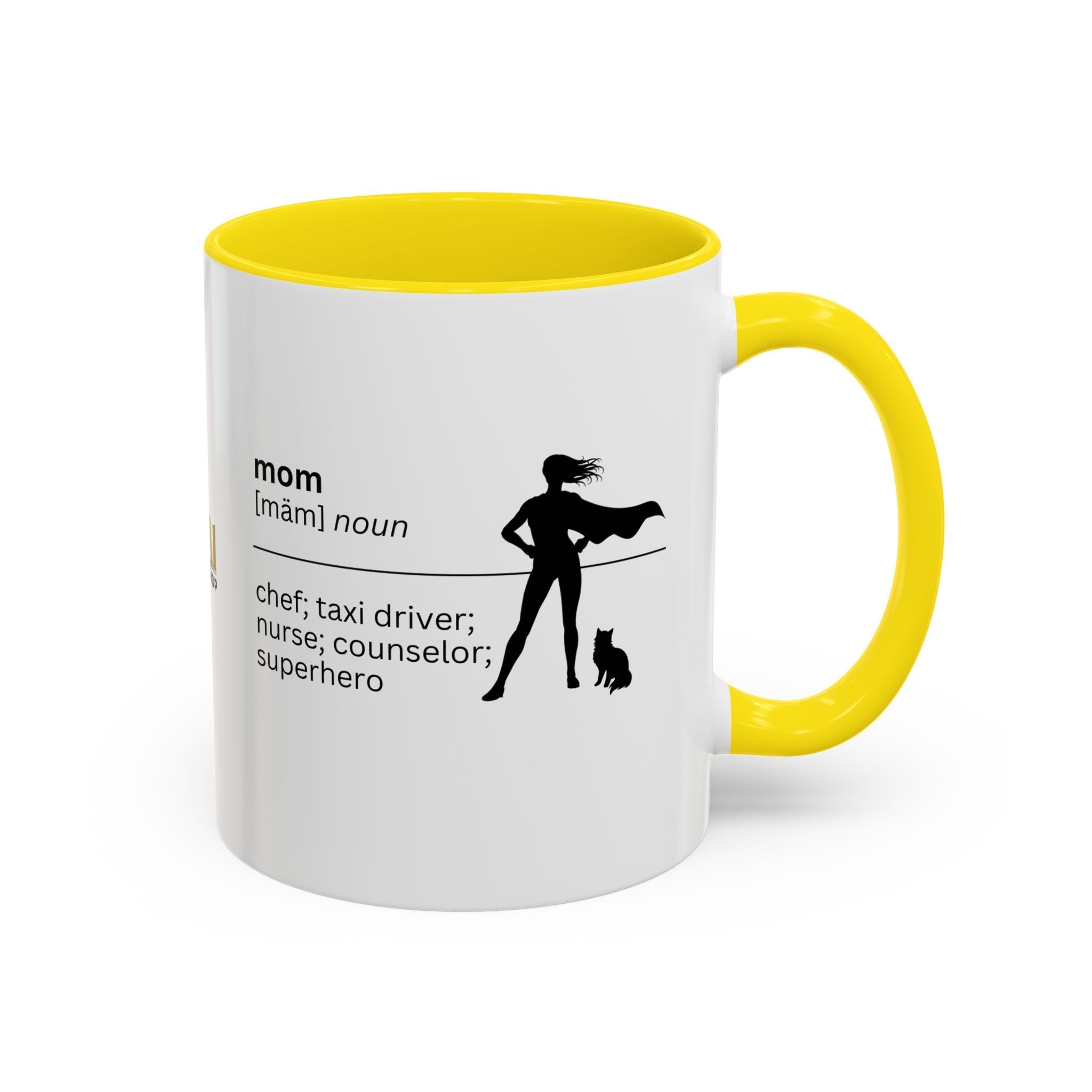 Mom Superhero Accent Coffee Mug - Perfect Gift for Moms