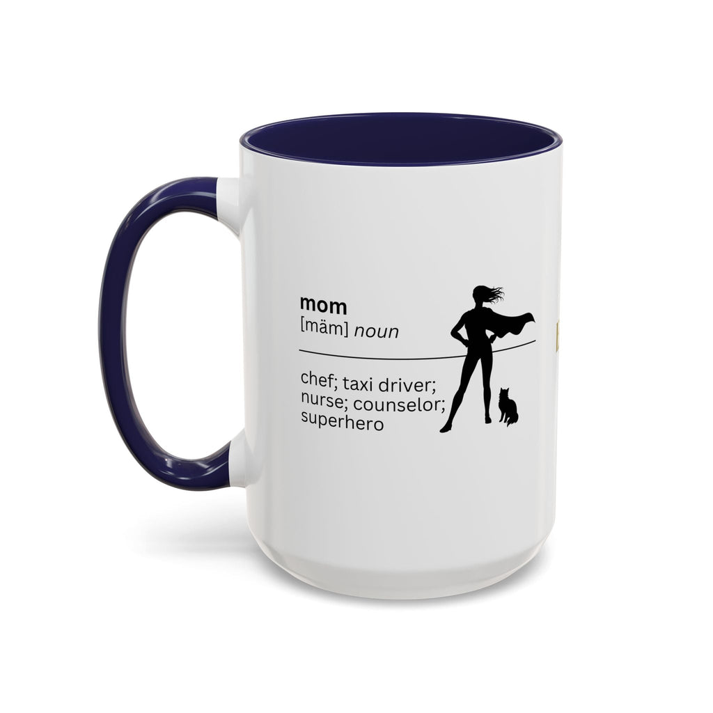 Mom Superhero Accent Coffee Mug - Perfect Gift for Moms