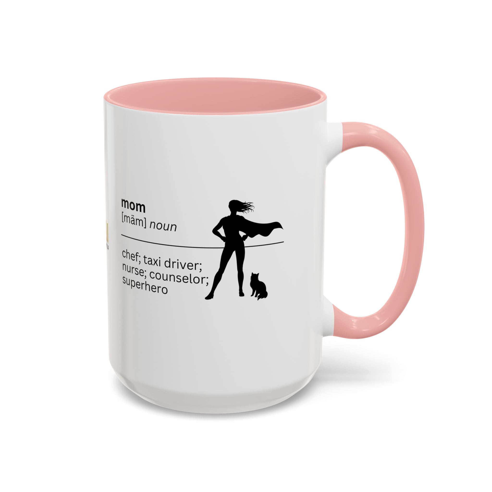 Mom Superhero Accent Coffee Mug - Perfect Gift for Moms
