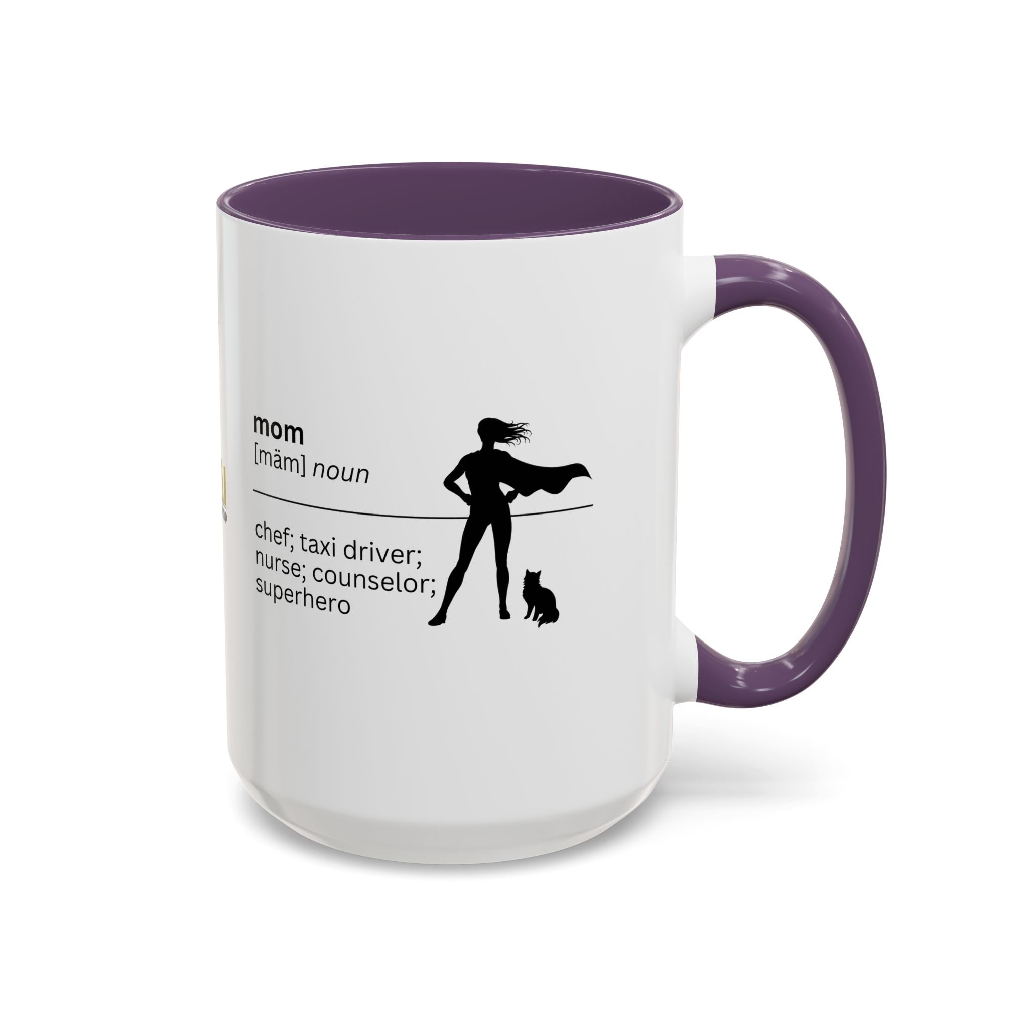 Mom Superhero Accent Coffee Mug - Perfect Gift for Moms