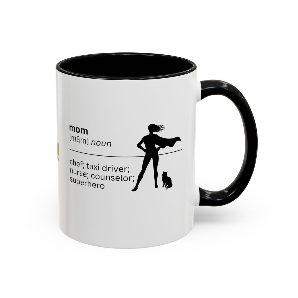 Mom Superhero Accent Coffee Mug - Perfect Gift for Moms
