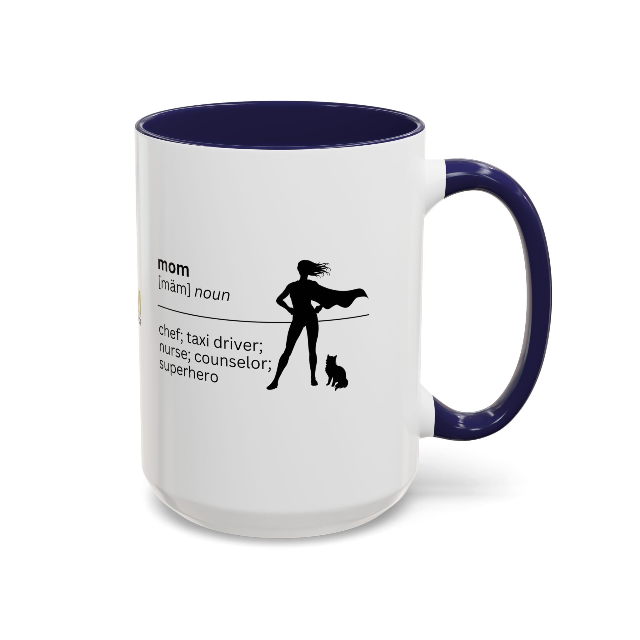 Mom Superhero Accent Coffee Mug - Perfect Gift for Moms
