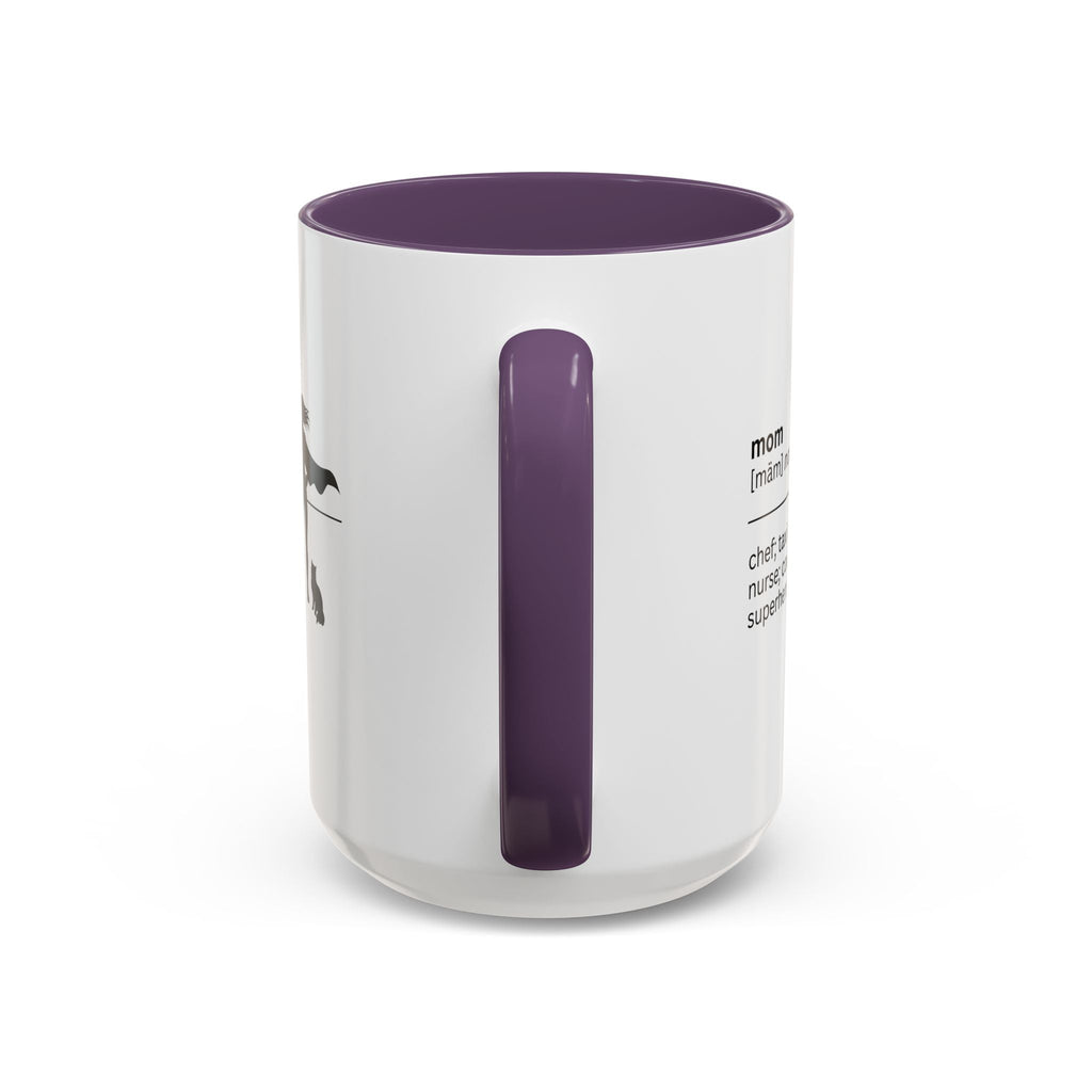 Mom Superhero Accent Coffee Mug - Perfect Gift for Moms