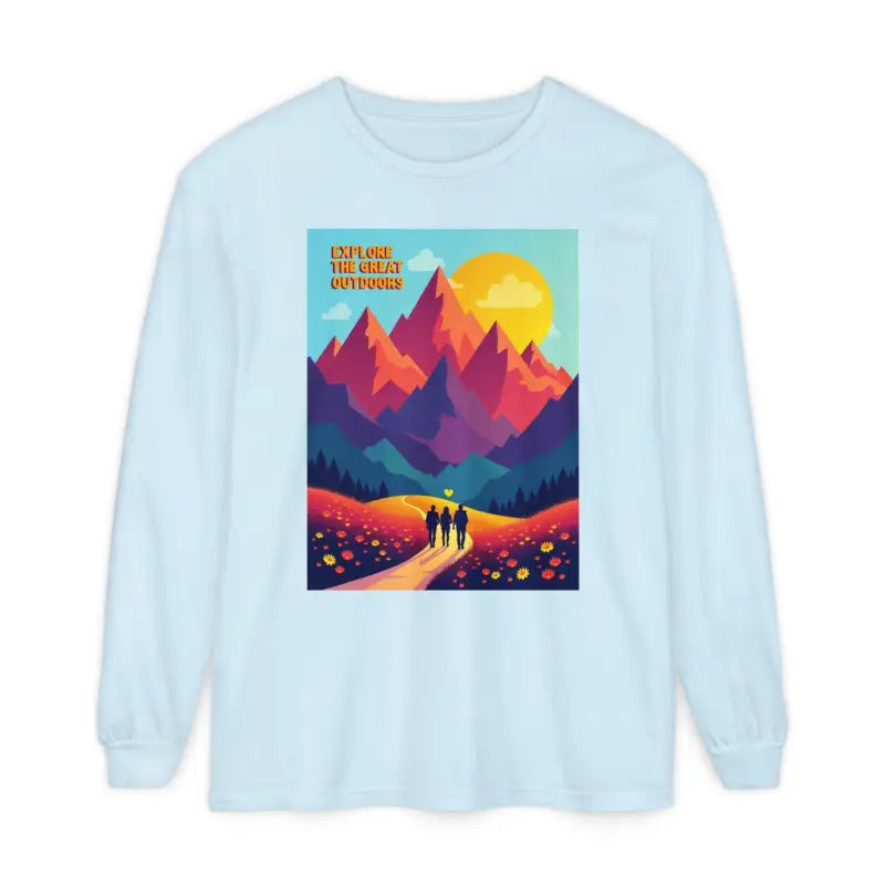 Ocean State Styles Long Sleeve Shirt Mountain Graphic Cotton