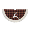 48" Buffalo & Deer Plaid Tree Skirt in Red