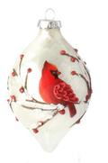 Cardinal Ornament - Teardrop