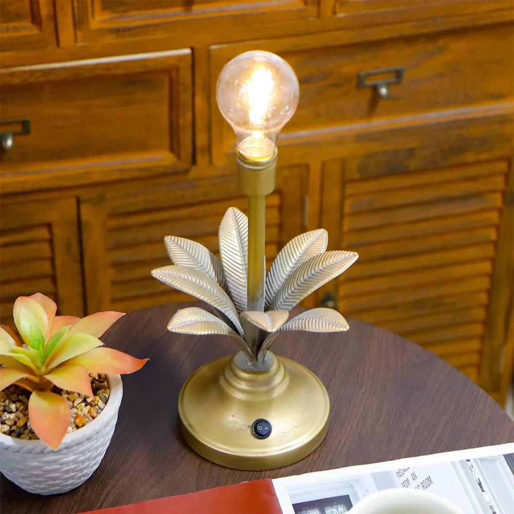 13''H Vintage Decorative Table Lamp (Antique Gold)