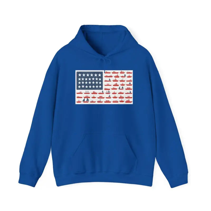 Ocean State Styles Hooded Sweatshirt American Flag Maritime