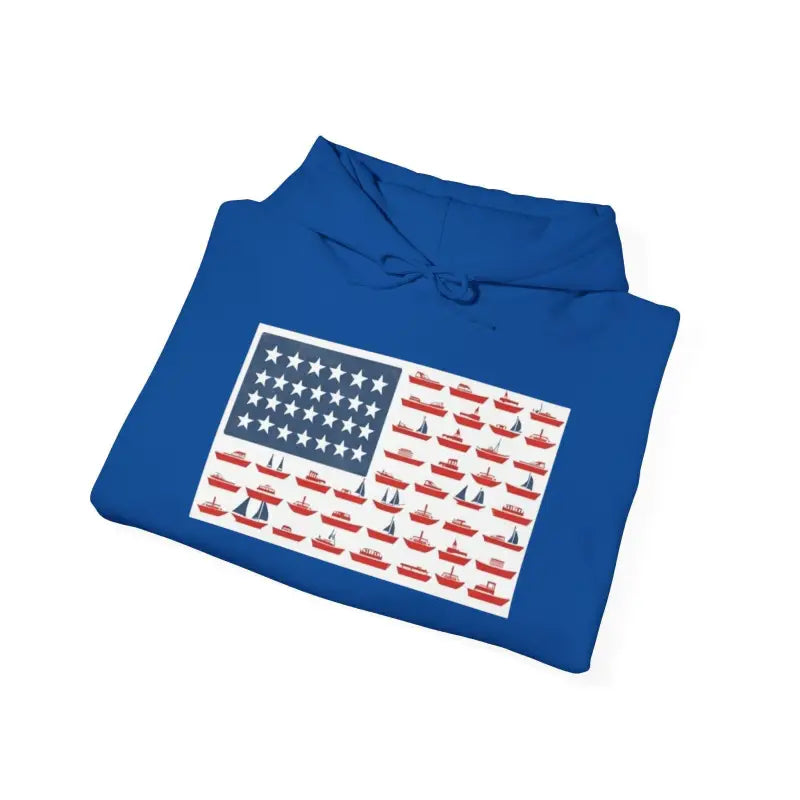 Ocean State Styles Hooded Sweatshirt American Flag Maritime