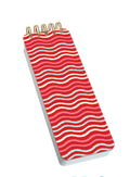 Spiral Chunky Notepad - Squiggle Line