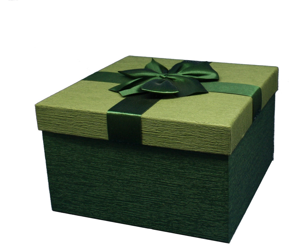 Elegant Square Gift Box - Green Medium