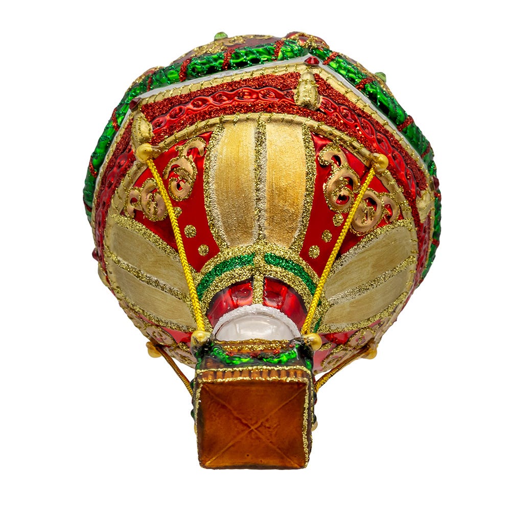 Bellissimo Glass Hot Air Balloon Ornament