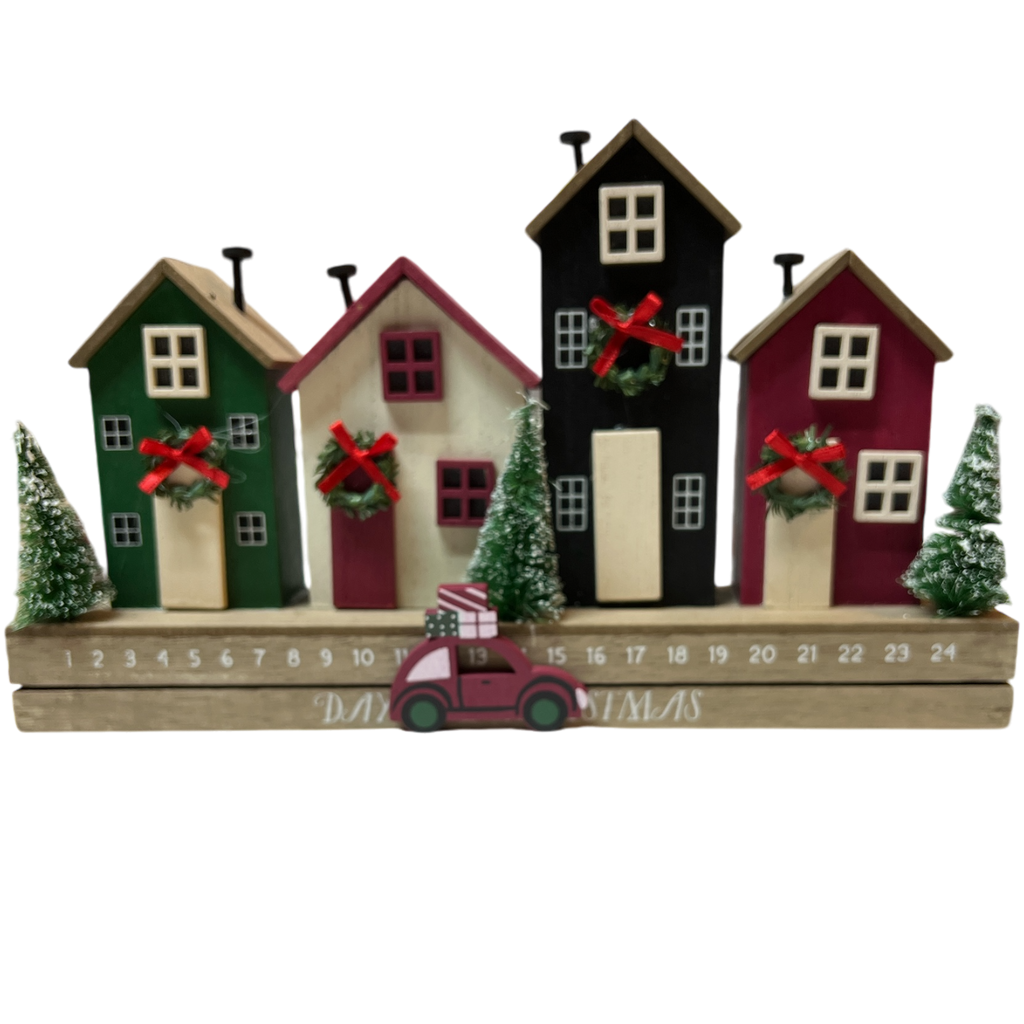 Lighted Row House Countdown Calendar