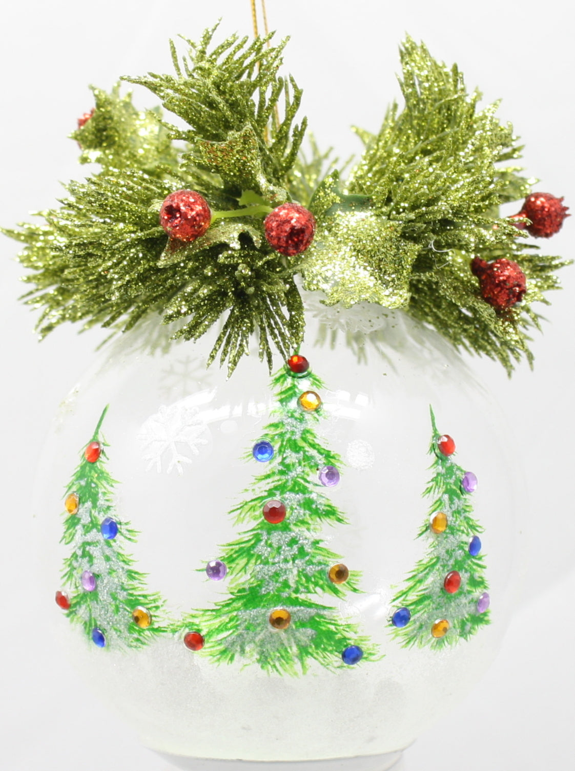 B/O Lighted Hand Blown Ornament -