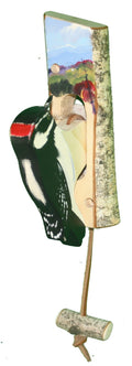 Wooden Bird Door Knockers - Downey Woodpecker