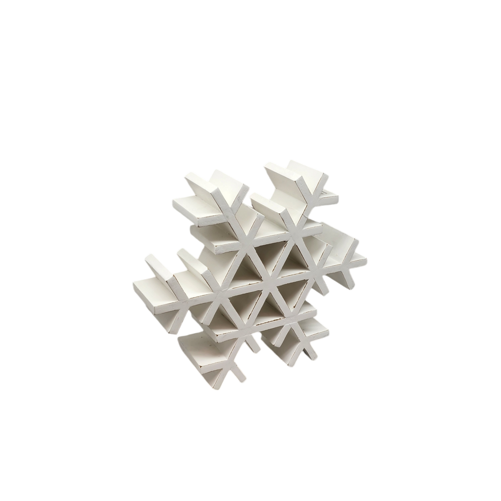 Wood Tabletop Snowflake -